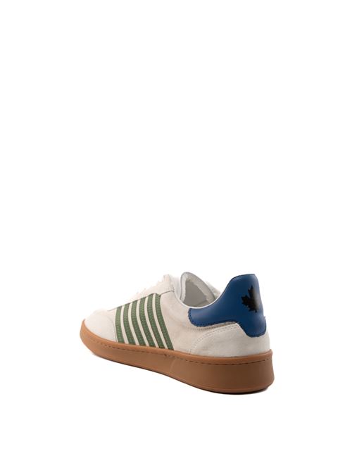 Sneakers Boxer in pelle bianco, verde, blu DSQUARED2 | SNM0364 14170001M1910